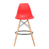 Eames DSW barkruk rood 70 cm