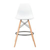 Eames DSW barkruk wit 70 cm