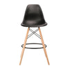 Eames DSW barkruk zwart 70 cm