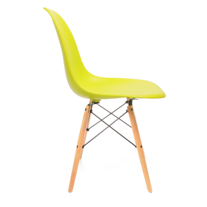 Eames DSW chair lime geel 