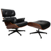 Eames Lounge Chair set zwart leer + Ottoman