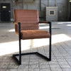 Eetkamerstoel Ronald leer cognac