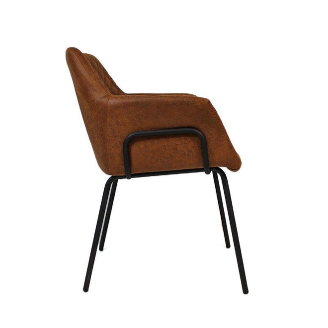 Eetkamerstoel Marcel cognac leer