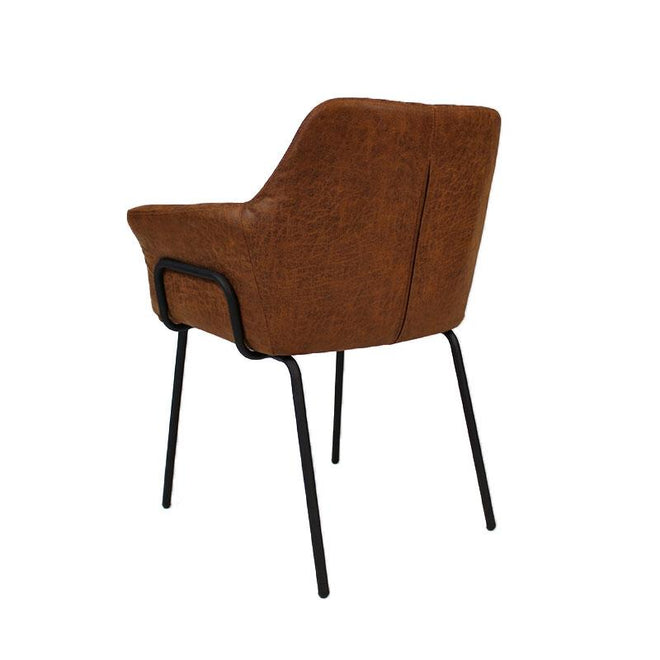 Eetkamerstoel Marcel cognac leer
