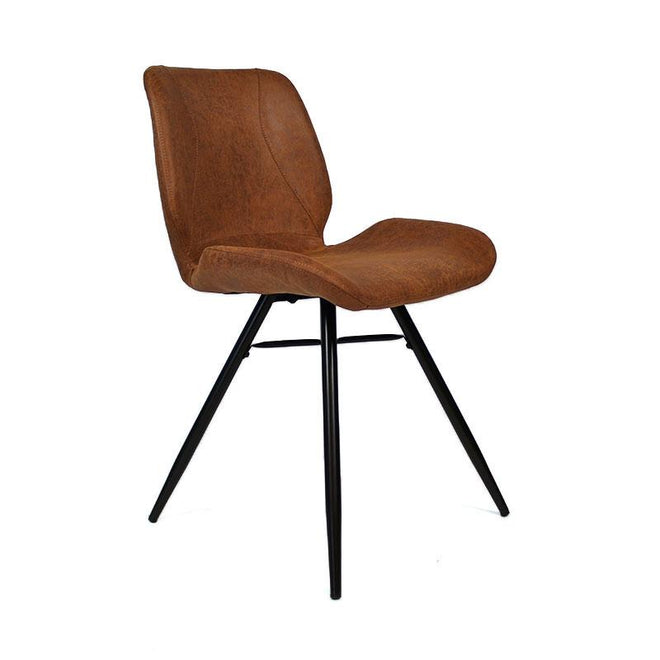 Eetkamerstoel Darren cognac leer
