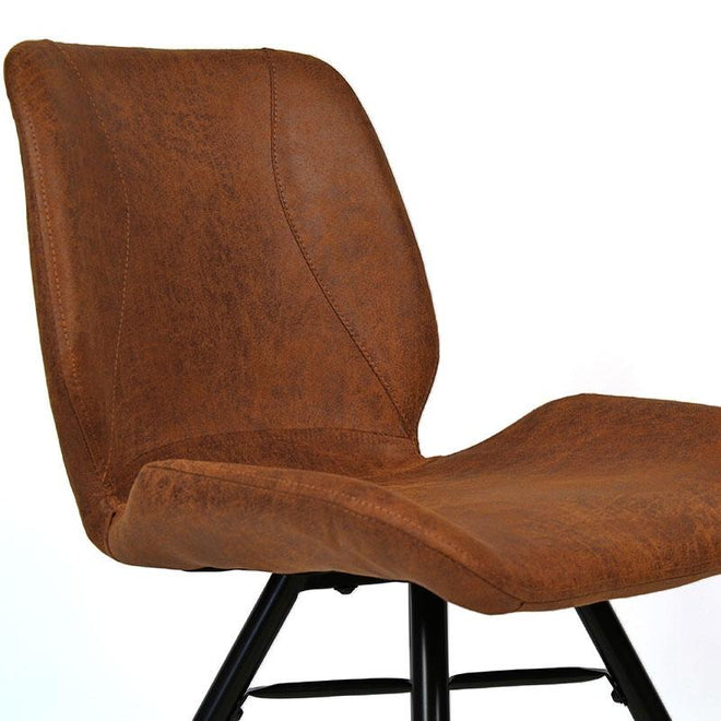 Eetkamerstoel Darren cognac leer