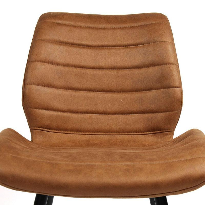 Industriële eetkamerstoel Morris cognac