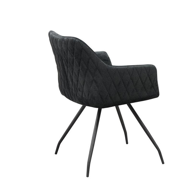 Eetkamerstoel Jessa Velvet antraciet