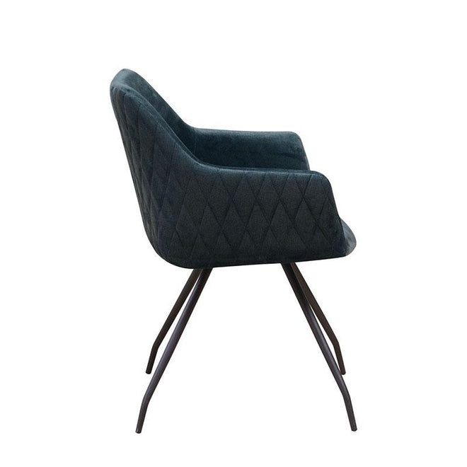 Eetkamerstoel Jessa Velvet blauw