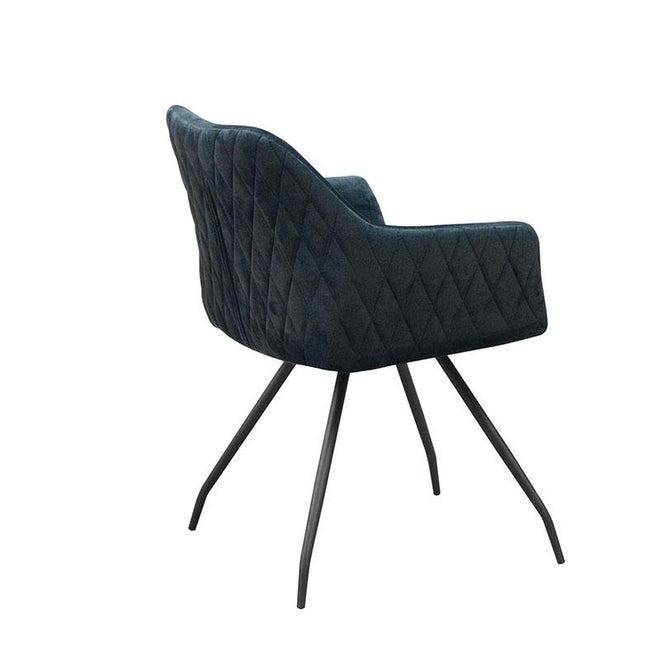Eetkamerstoel Jessa Velvet blauw