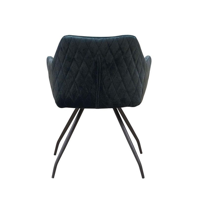 Eetkamerstoel Jessa Velvet blauw