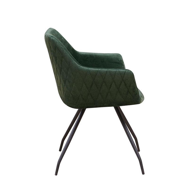 Eetkamerstoel Jessa Velvet groen