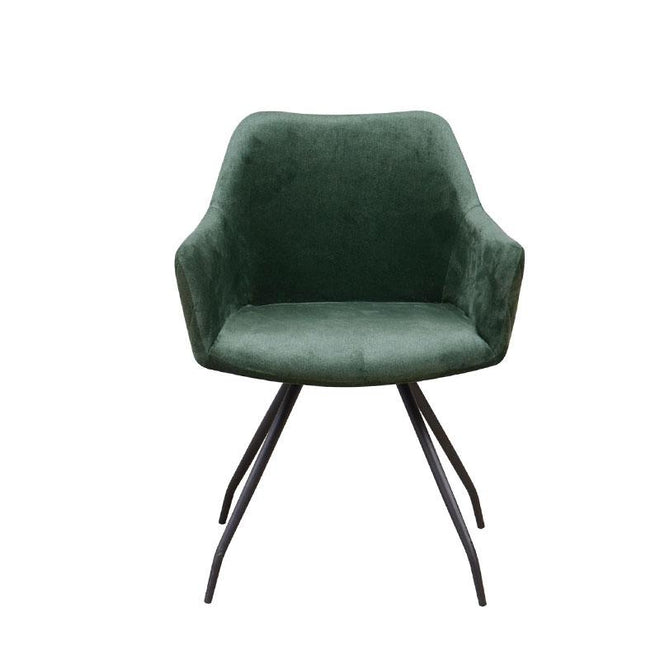 Eetkamerstoel Jessa Velvet groen