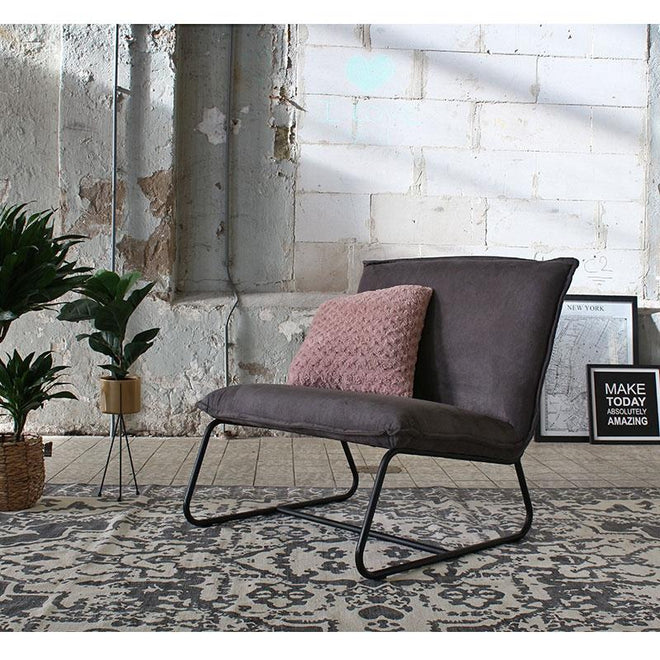De industriële fauteuil Dante grijs