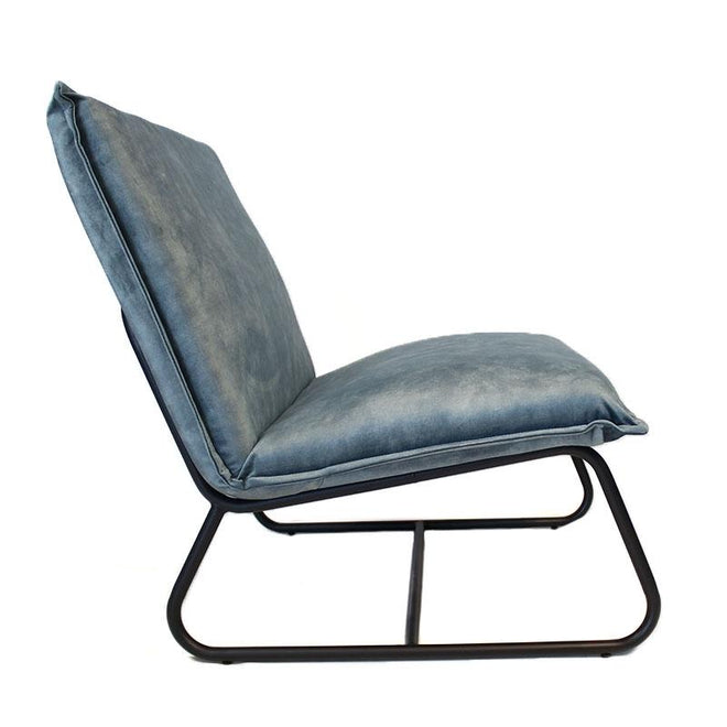Fauteuil Dante velvet Luxury blauw