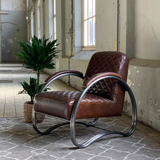 Industriële fauteuil Rover bruin - Bronx71