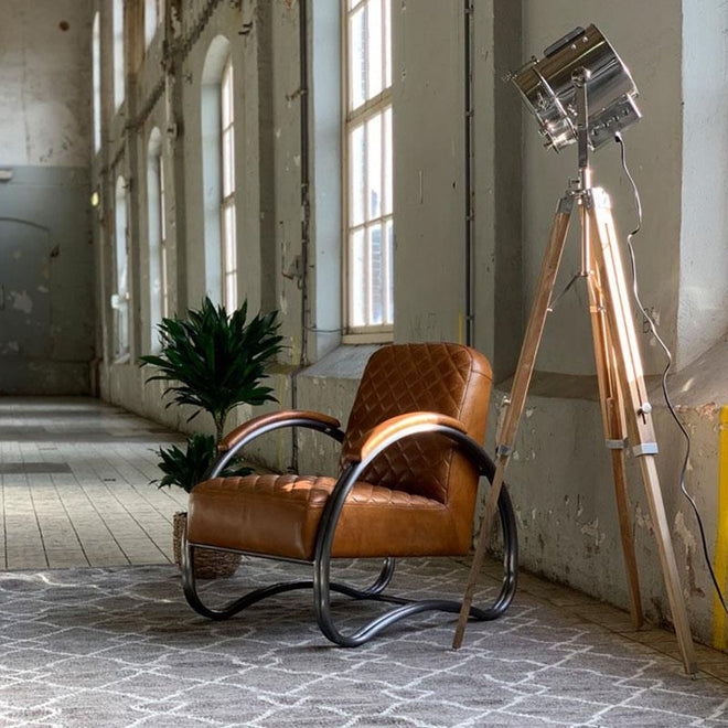 Industriële fauteuil Rover cognac - Bronx71