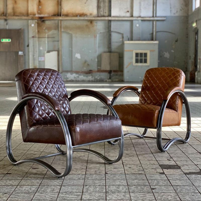 Industriële fauteuil Rover bruin - Bronx71