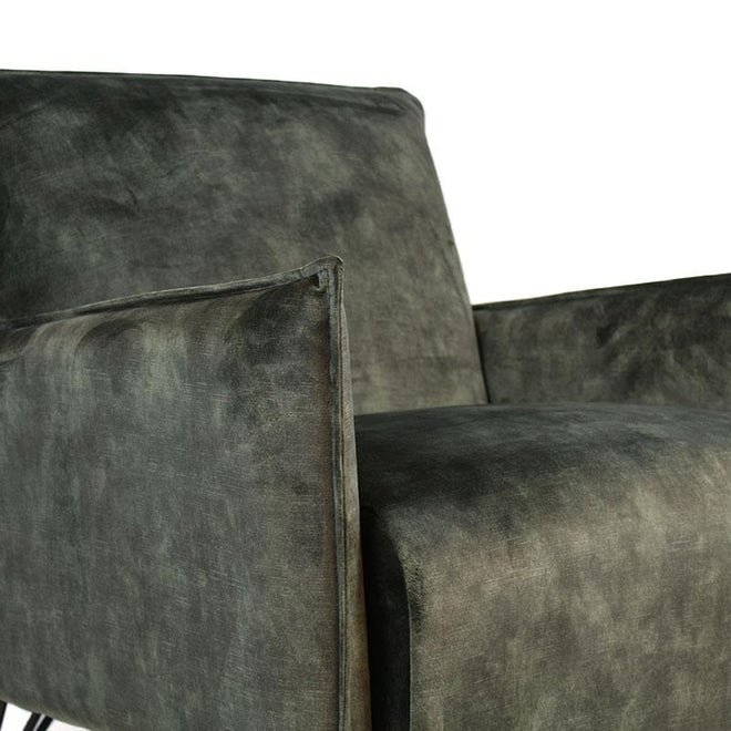 Moderne fauteuil Mexx luxury groen velvet