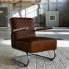 Industriële fauteuil Lewis bruin leer