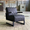 Industriële fauteuil James zwart