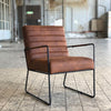 Industriële fauteuil Santos cognac
