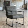 Industriële fauteuil Santos olijfgroen