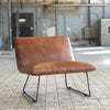 Industriële fauteuil Yasmin cognac