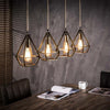 Hanglamp Asher 4-lichts brons
