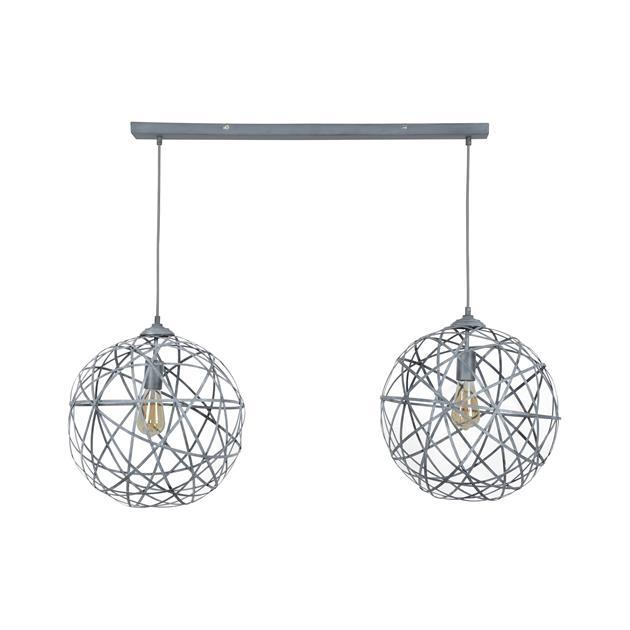 Hanglamp Raven 2-lichts grijs