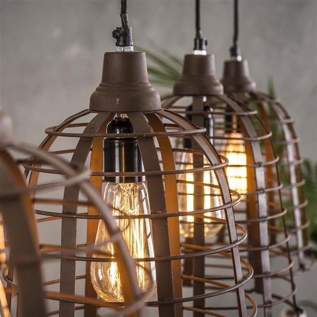 Industriële hanglamp Soren 4-lichts