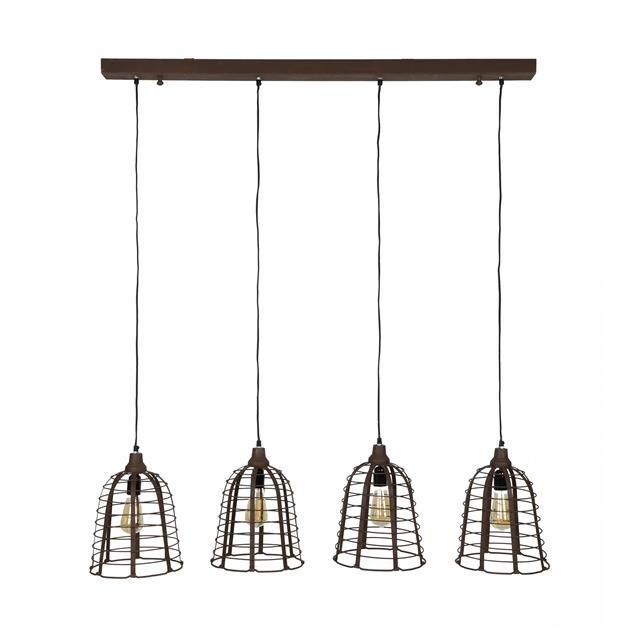 Industriële hanglamp Soren 4-lichts