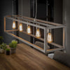 Industriële hanglamp Mattan zilver 5-lichts