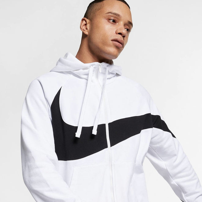 Hoodie van sweatstof met rits voor heren