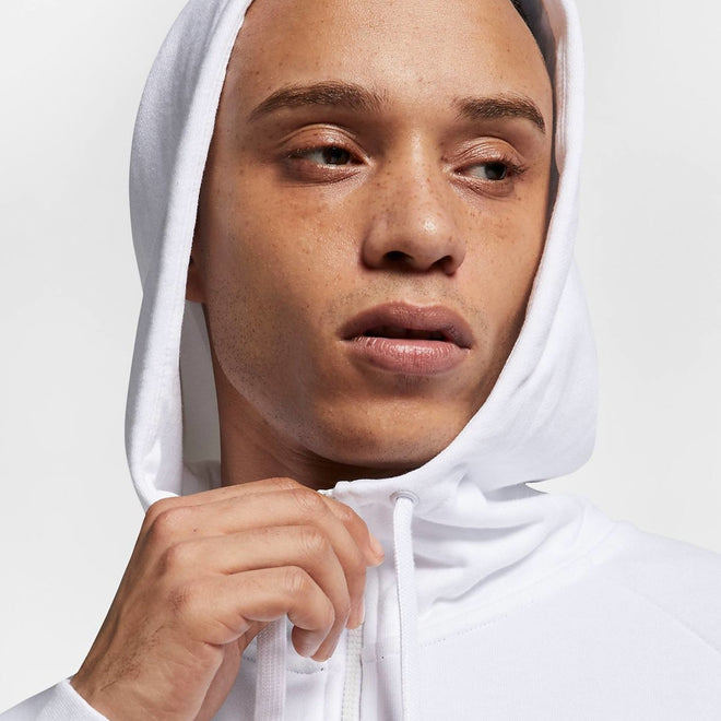 Hoodie van sweatstof met rits voor heren