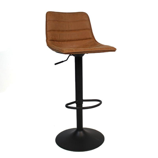 Industriële Barkruk Brooklyn cognac leer