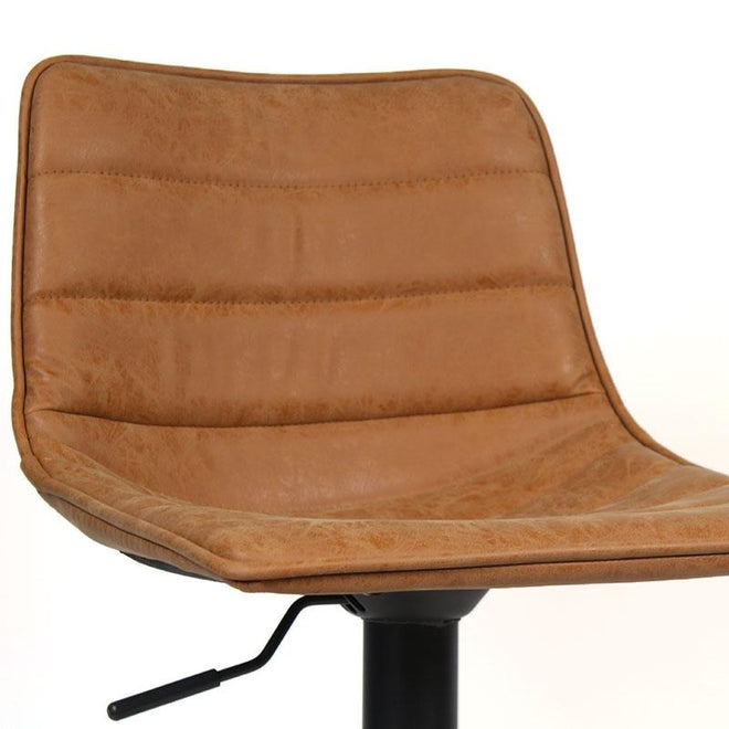 Industriële Barkruk Brooklyn cognac leer