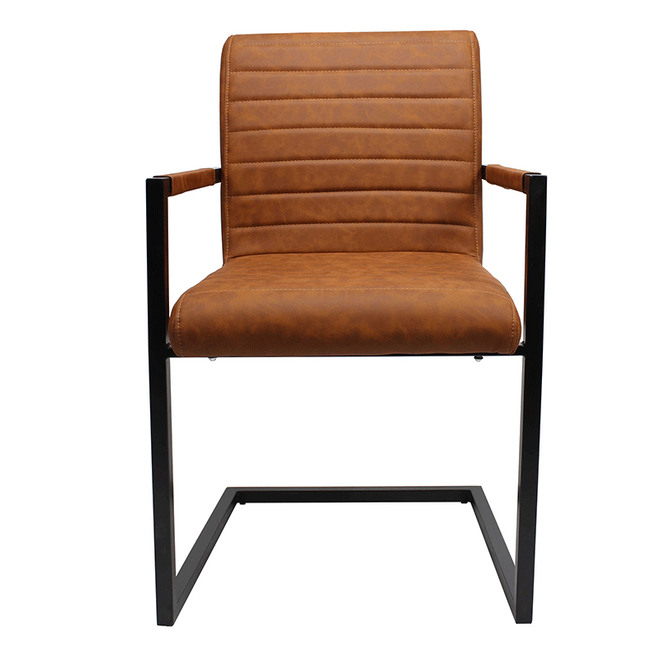Industriële eetkamerstoel Earth cognac