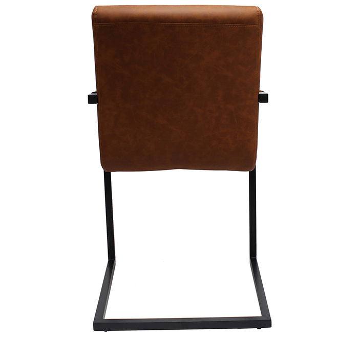 Industriële eetkamerstoel Earth cognac