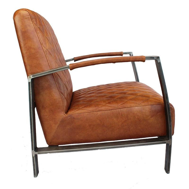 Industriële fauteuil Nelson cognac - Bronx71Industriële fauteuil Nelson cognac - Bronx71