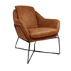 Industriële fauteuil Luke cognac