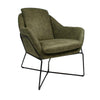 Industriële fauteuil Luke olijfgroen