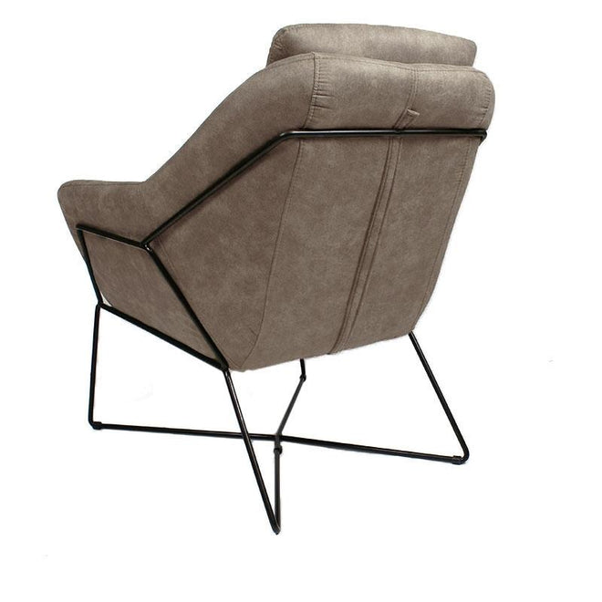 Industriële fauteuil Luke taupe