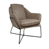 Industriële fauteuil Luke taupe