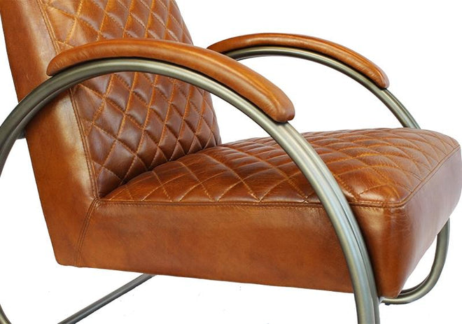 Industriële fauteuil Rover cognac - Bronx71