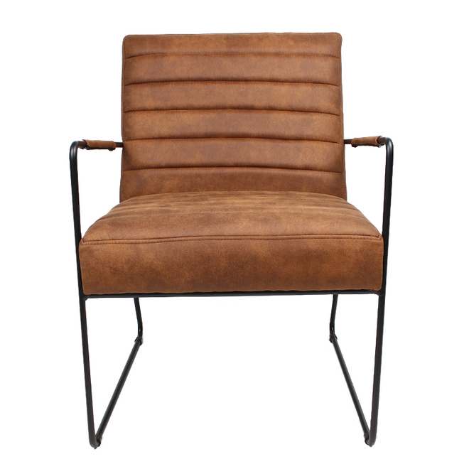 Industriële fauteuil Santos cognac