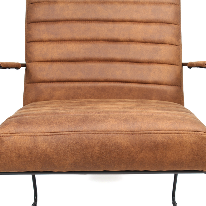 Industriële fauteuil Santos cognac