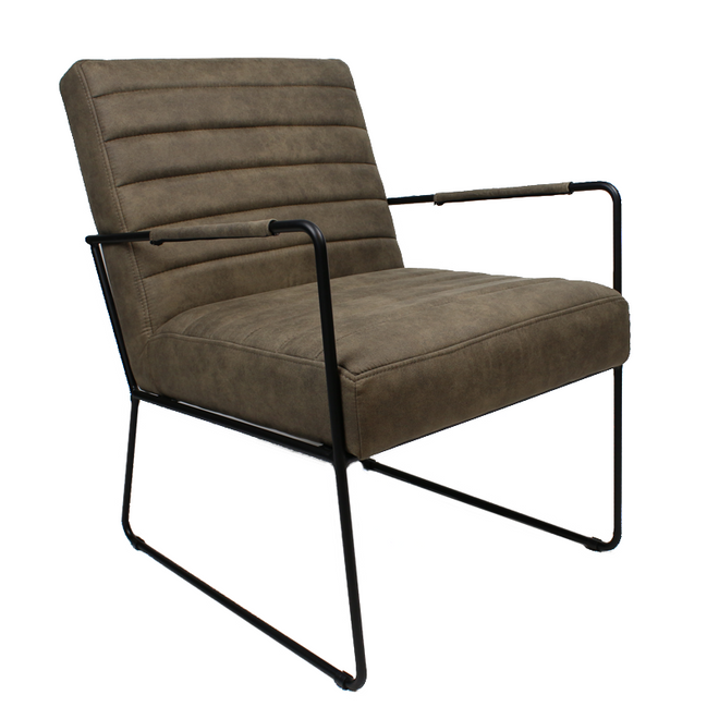 Industriële fauteuil Santos taupe