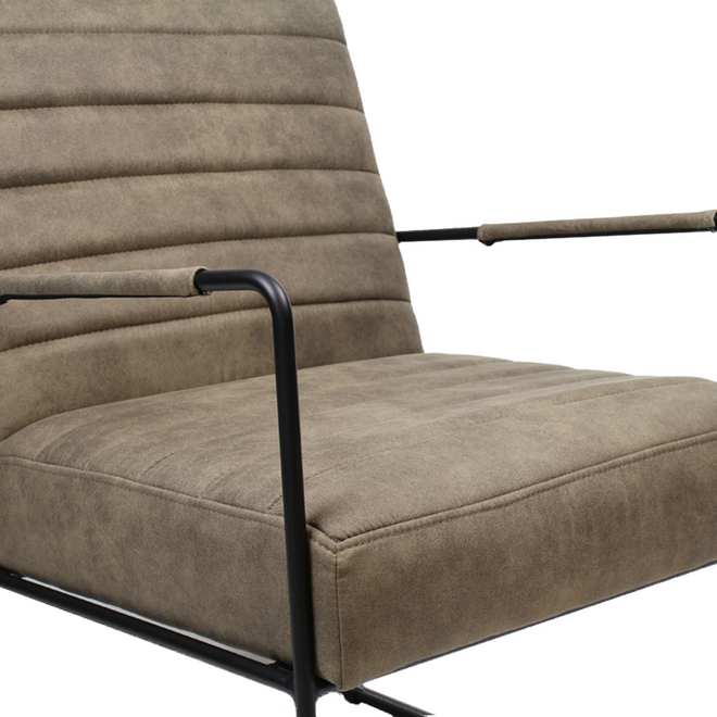 Industriële fauteuil Santos taupe