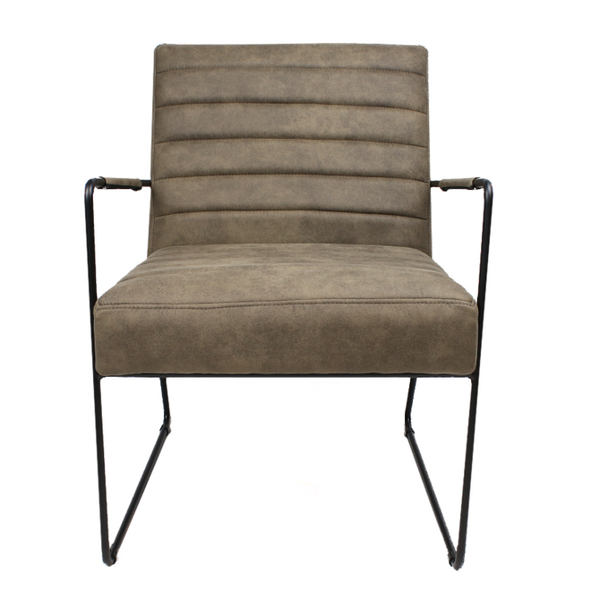 Industriële fauteuil Santos taupe